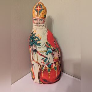 Santa Claus Stuffed Figure 14" Vintage